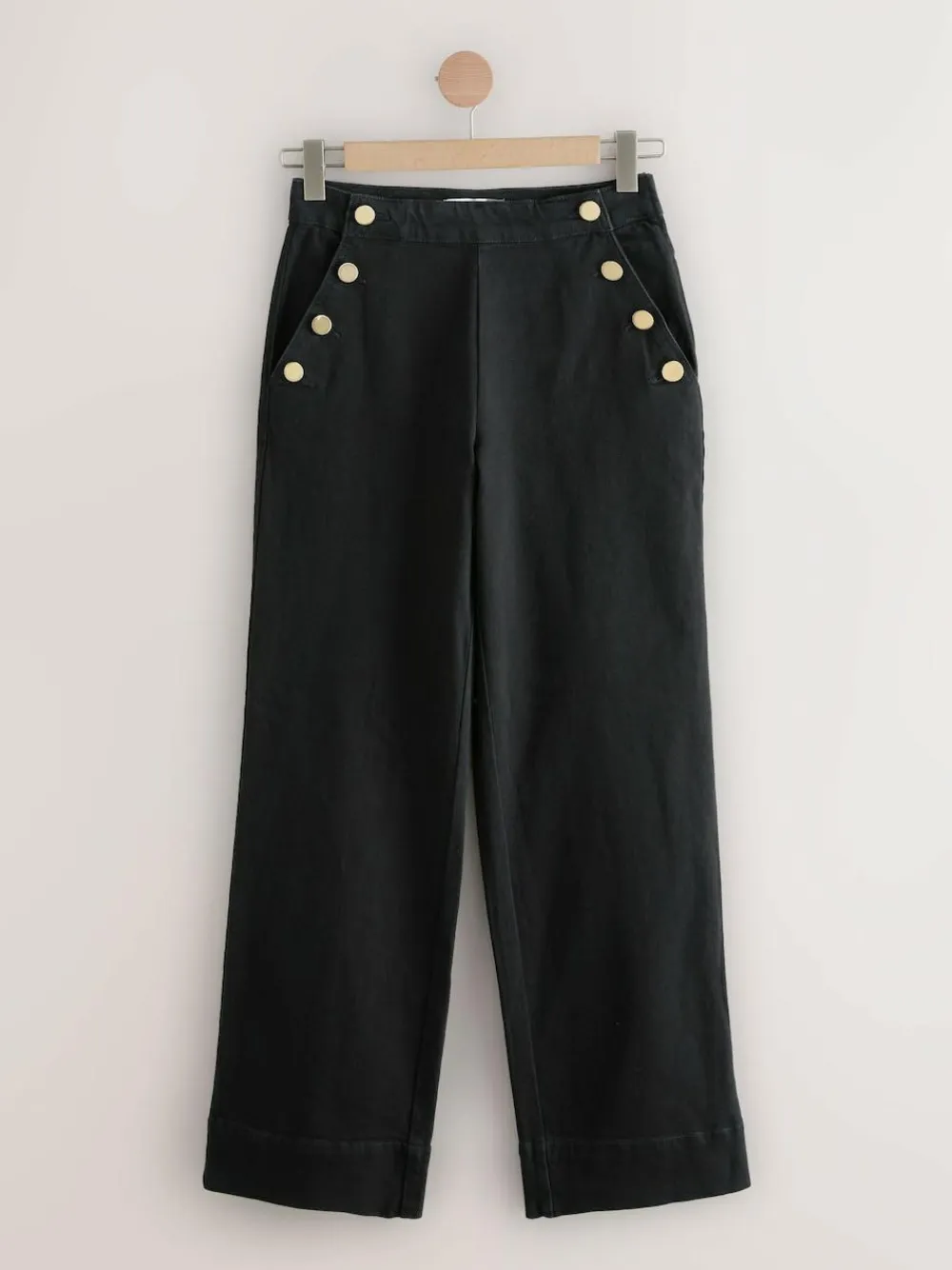 Next Gold Button Front Wide Leg Jeans^Women Jeans|Jeans