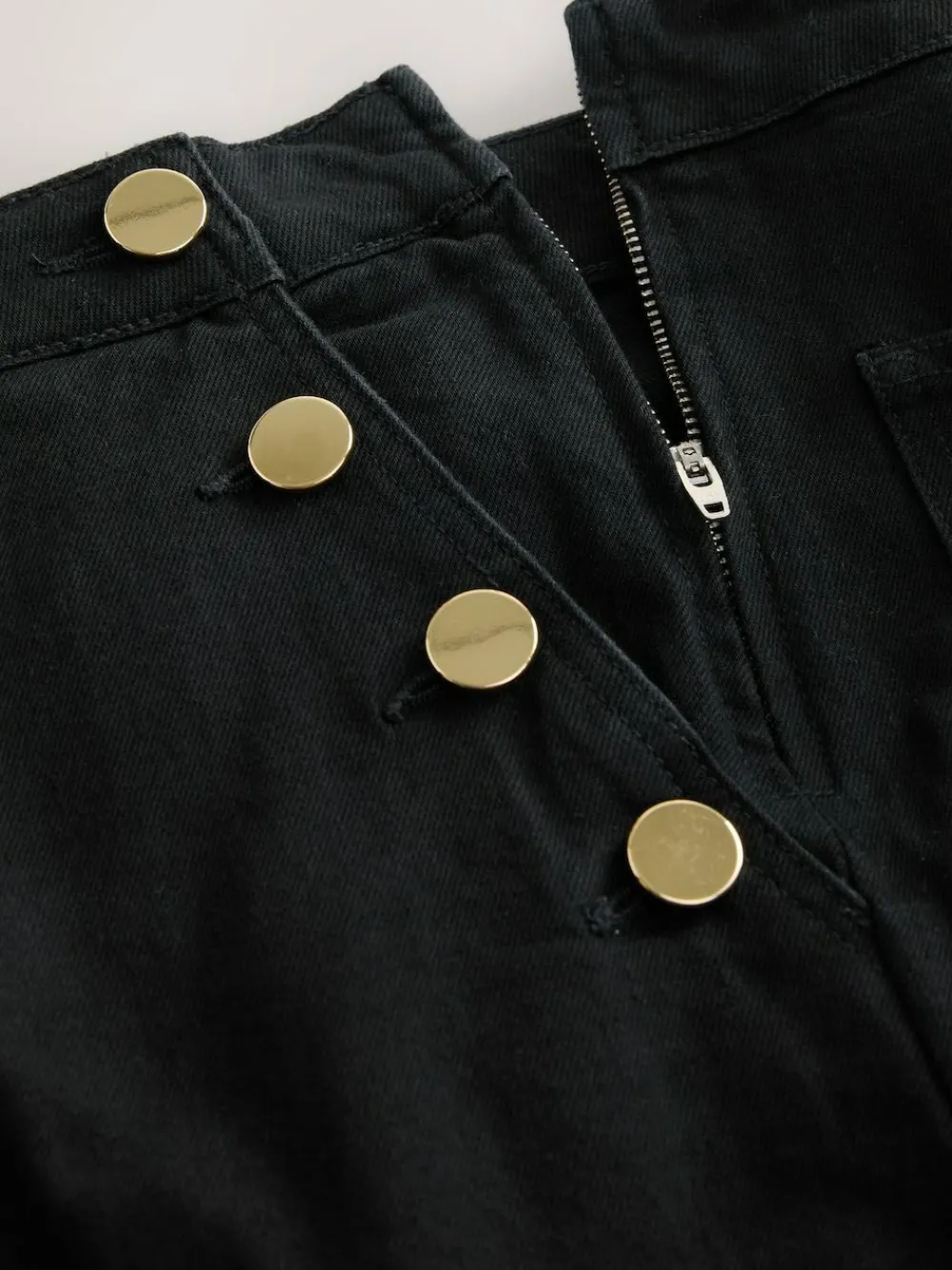 Next Gold Button Front Wide Leg Jeans^Women Jeans|Jeans