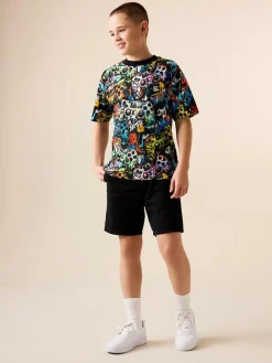 Next Relaxed Fit Short Sleeve All-Over Print T-Shirt (3-16yrs)^BOY T-Shirts