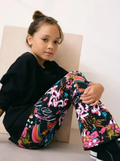 Next Black Graffiti Flare Leggings (3-16yrs)^ Pants & Leggings|Pants & Leggings