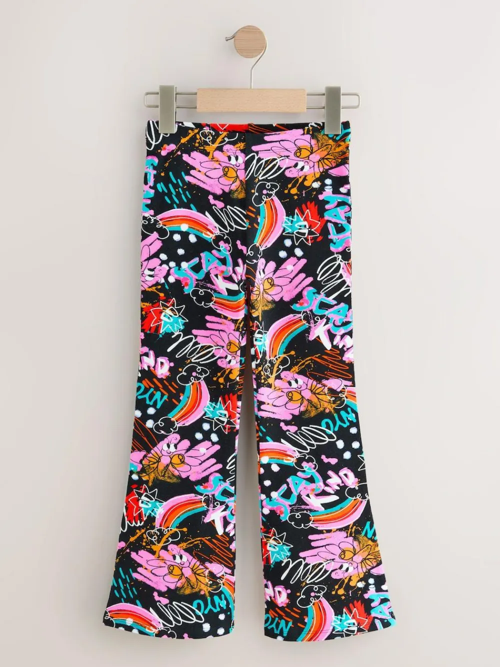 Next Black Graffiti Flare Leggings (3-16yrs)^ Pants & Leggings|Pants & Leggings