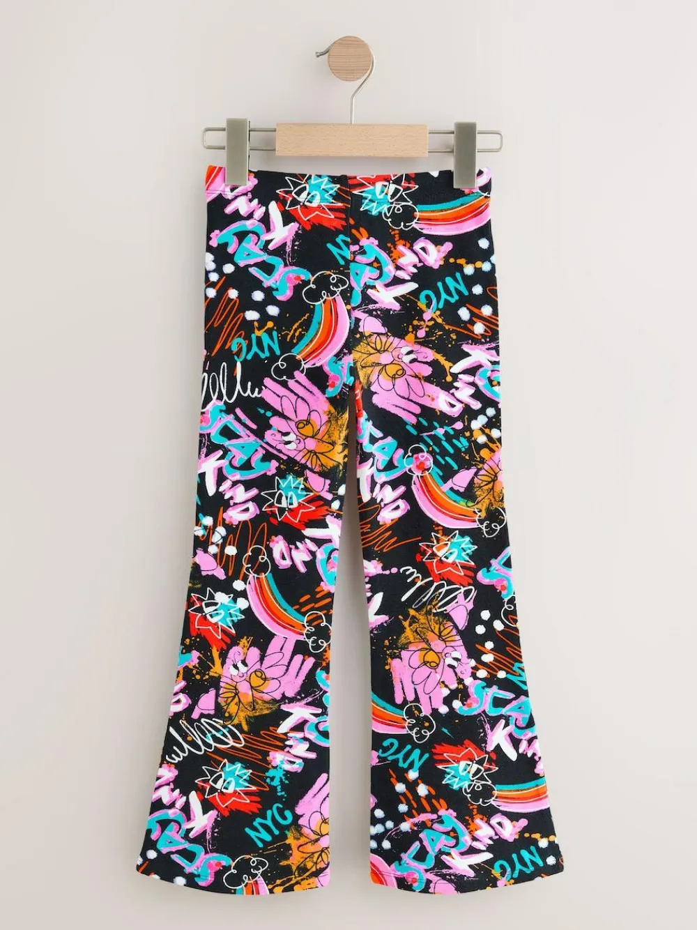 Next Black Graffiti Flare Leggings (3-16yrs)^ Pants & Leggings|Pants & Leggings