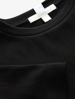 Next Black Heavyweight Short Sleeve Crew Neck T-Shirt^Women Nightwear|Tops & T-Shirts