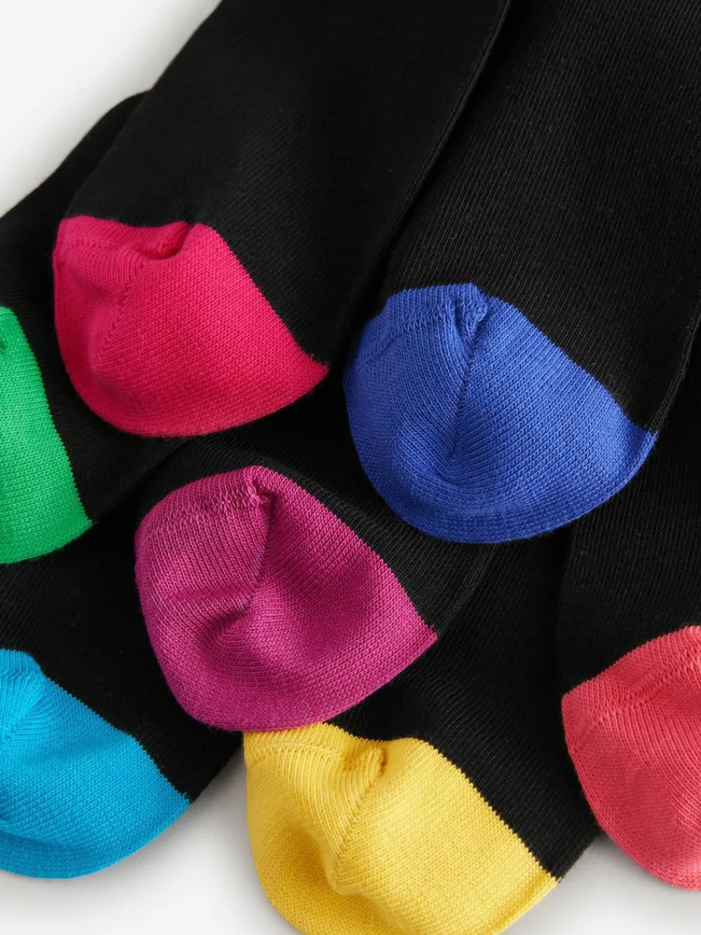 Next Black Heel Toe 7 Pack Mens Cotton Rich Socks^ Socks|Socks