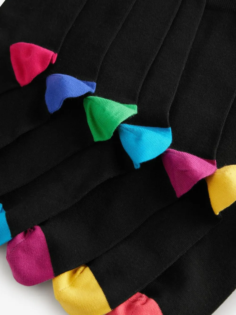 Next Black Heel Toe 7 Pack Mens Cotton Rich Socks^ Socks|Socks