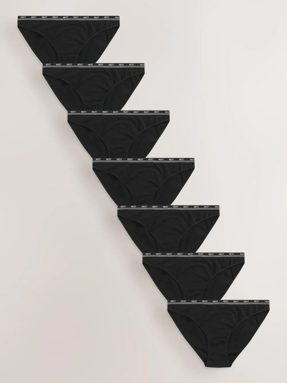 Next High Leg Cotton Logo Knickers 7 Pack^Women Panties|All Lingerie