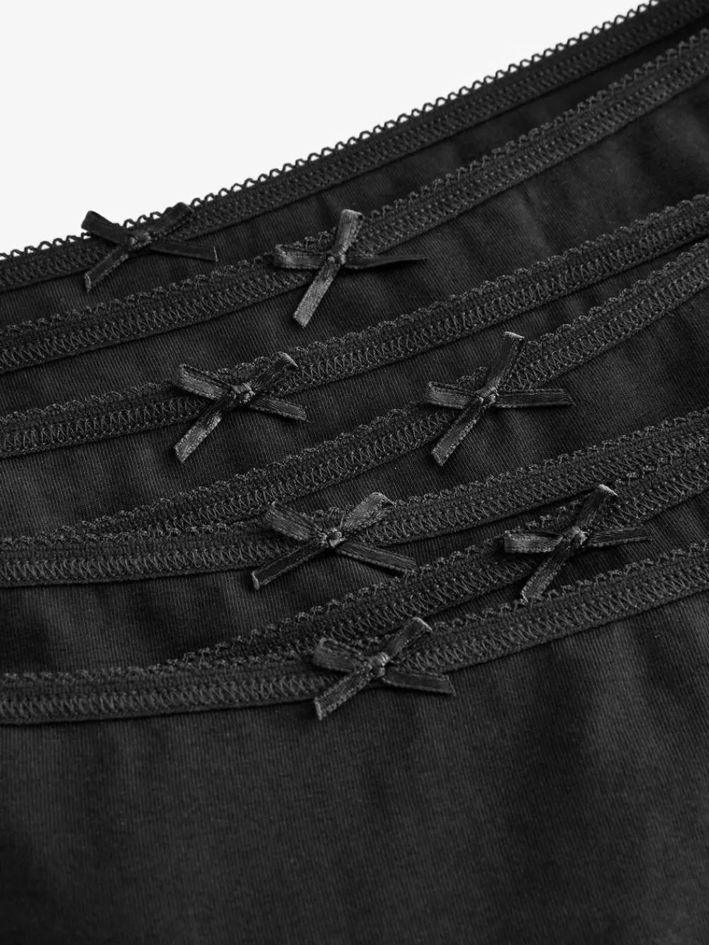 Outlet Next High Leg Cotton Rich Knickers 7 Pack Black