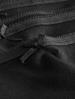 Hot Next Black High Leg Full Briefs Cotton Knickers 10 Pack