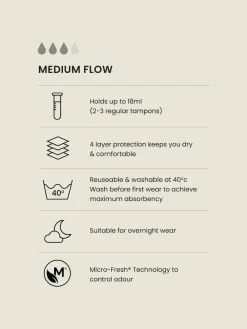 Next Black High Leg Medium Flow Period Knickers 2 Pack^Women Panties|All Lingerie