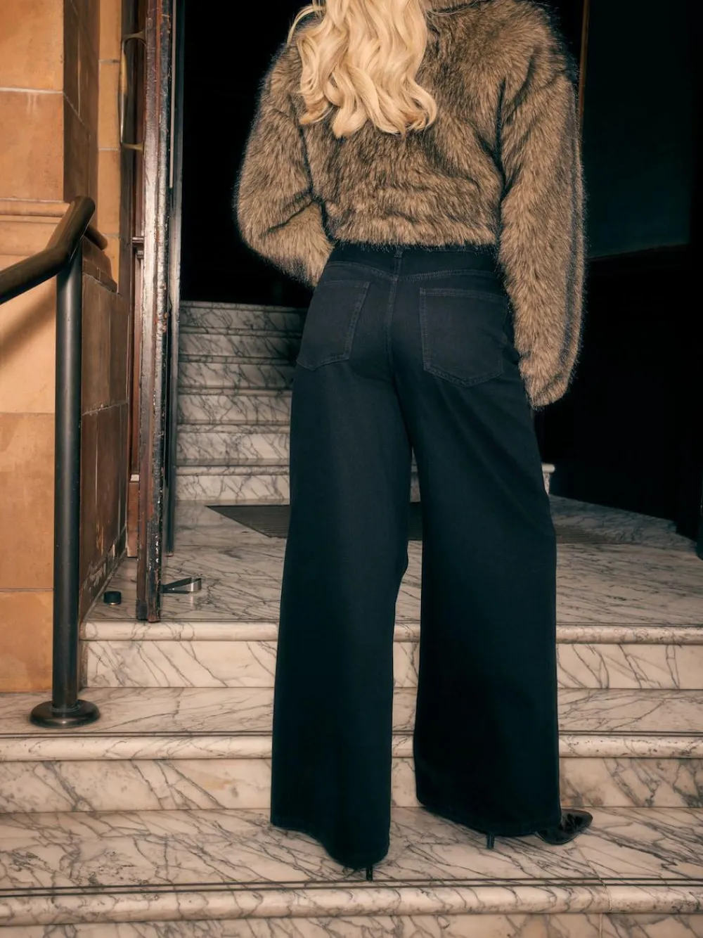 Next High Rise Palazzo Wide Leg Jeans^Women Jeans|Jeans