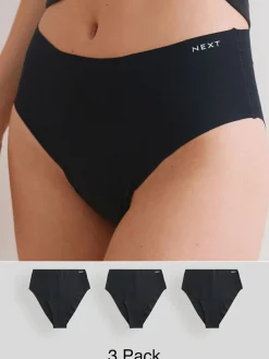 Next High Waist High Leg Cotton Rich No VPL Knickers 3 Pack^Women All Lingerie|Panties