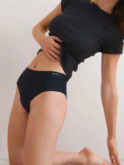 Next High Waist High Leg Cotton Rich No VPL Knickers 3 Pack^Women All Lingerie|Panties