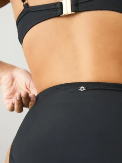 New Next High Waist High Leg Bikini Bottoms Black