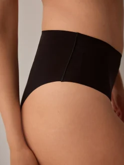 Next High Waist High Leg No VPL Comfort Knickers 3 Pack Black