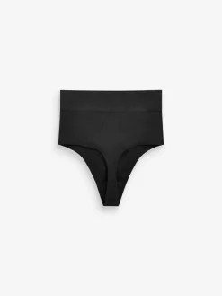 Discount Next High Waist Thong Seamless Firm Tummy Control Shaping Briefs Black