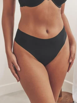 Next High Waisted Thong No VPL Comfort Knickers 3 Pack^Women Panties|All Lingerie