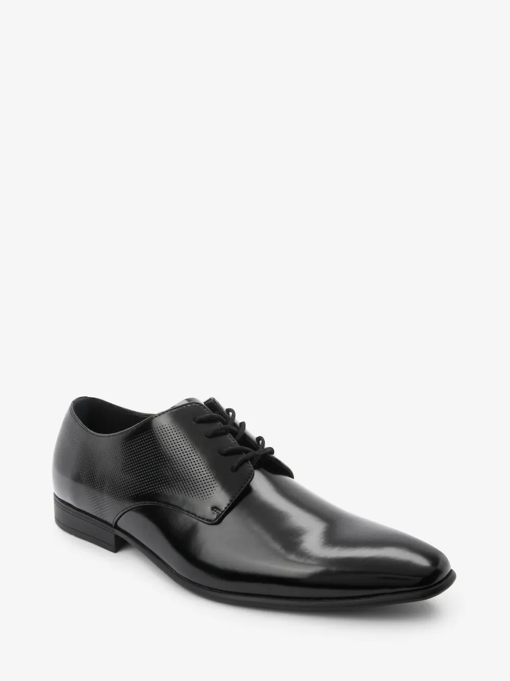 Next Black Hi-shine Derby Lace- Up Shoes^ Shoes
