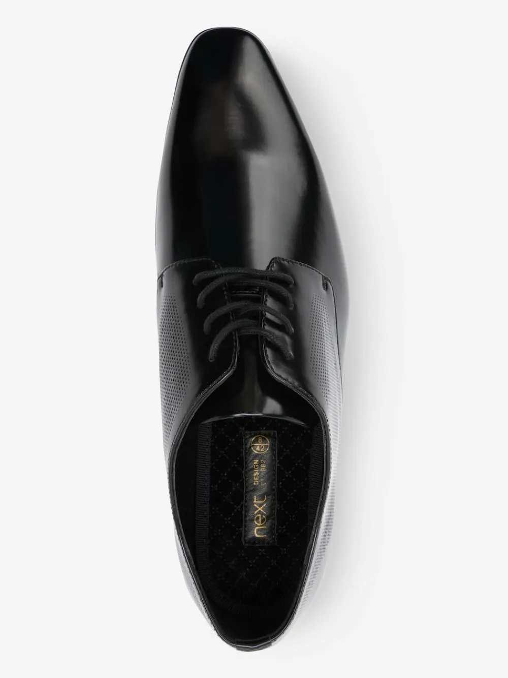 Next Black Hi-shine Derby Lace- Up Shoes^ Shoes
