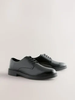 Outlet Next Hi-Shine Leather Derby Shoes Black
