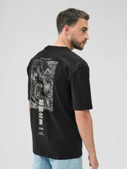 Online Next Relaxed Fit Artist License T-Shirt Black Hokusai