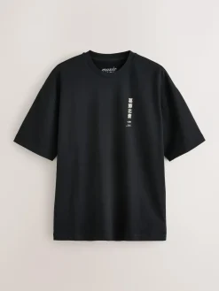 Online Next Relaxed Fit Artist License T-Shirt Black Hokusai