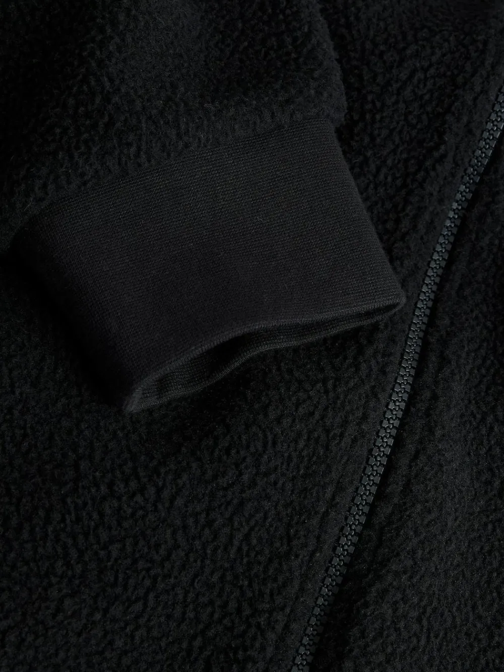 Discount Next Black Hooded Borg Fleece