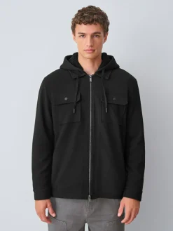 Next Hooded Borg Fleece Lined Shacket^ Sweatshirts & Hoodies|Sweatshirts & Hoodies