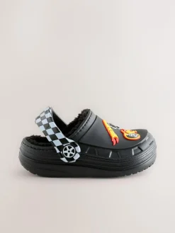 Next Black Hot Wheels Slipper Clogs^BOY Nightwear