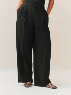 Online Next Black Hourglass Wide Leg Tailored Trousers