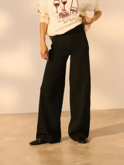 Next Jersey Denim Wide Leg Trousers^Women Jeans|Jeans