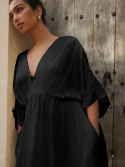 Best Next Jersey Kaftan Maxi Dress Black