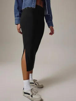 Outlet Next Black Jersey Midi Skirt
