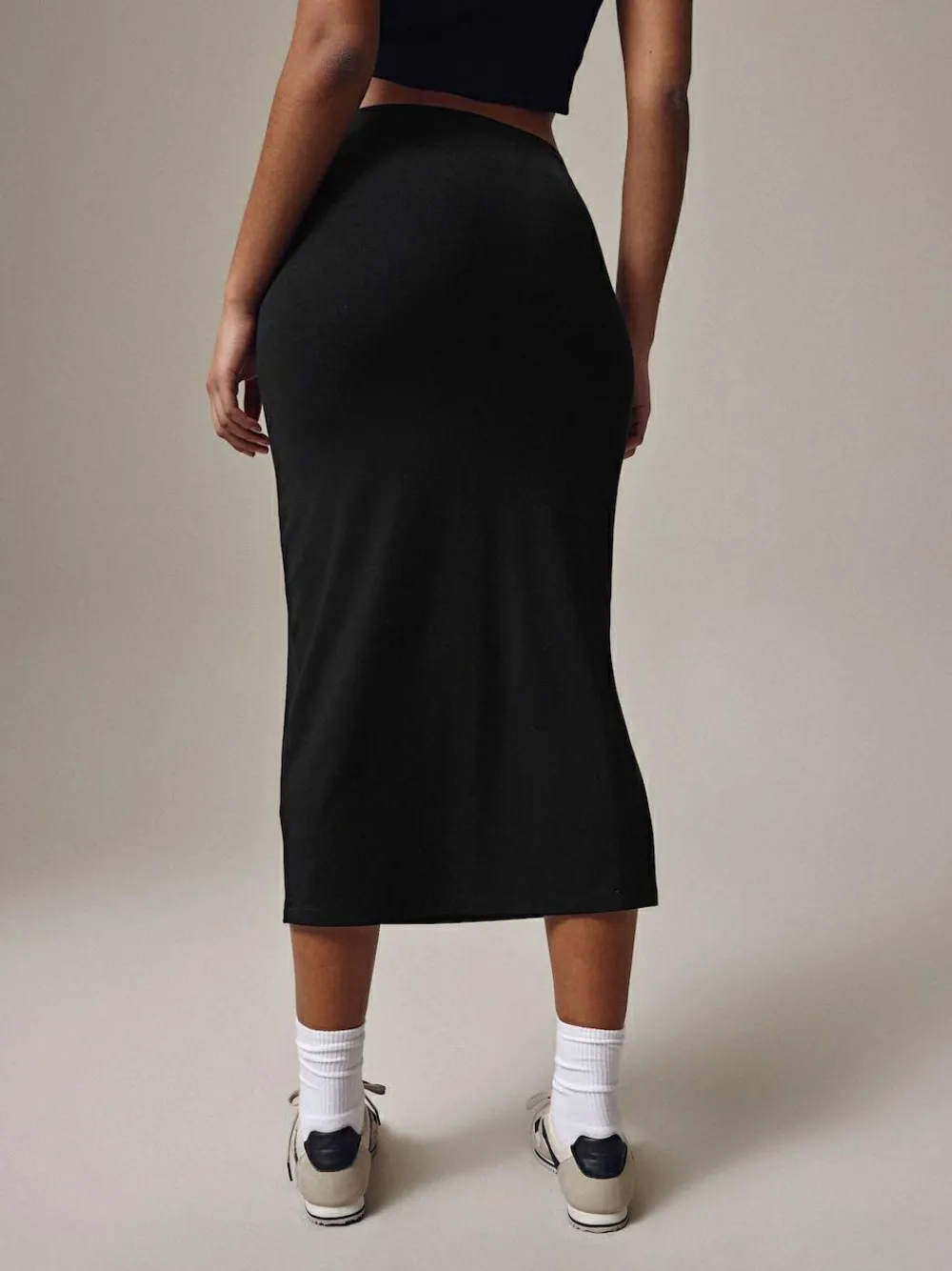 Outlet Next Black Jersey Midi Skirt