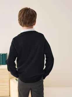 Next Knitted Crew Neck School Jumper (3-16yrs)^BOY Knitwear & Sweaters|Knitwear