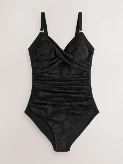 Online Next Black Lace Shaping Tummy Control Swimsuit