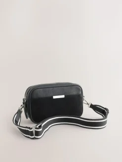 Next Black Leather Camera Bag