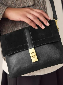 Next Leather Croc Effect Cross-Body Bag^Women Bags