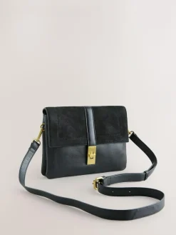 Next Leather Croc Effect Cross-Body Bag^Women Bags