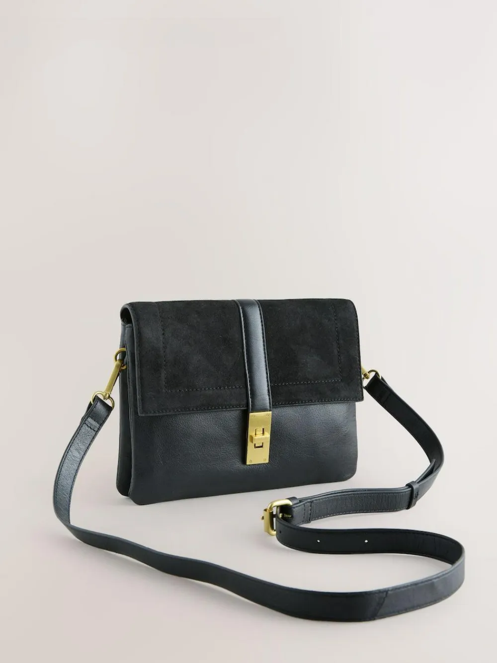 Next Leather Croc Effect Cross-Body Bag^Women Bags