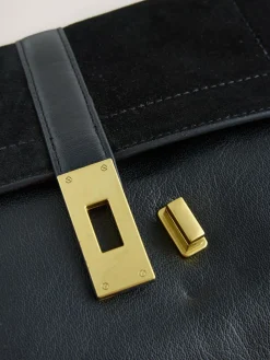 Next Leather Croc Effect Cross-Body Bag^Women Bags