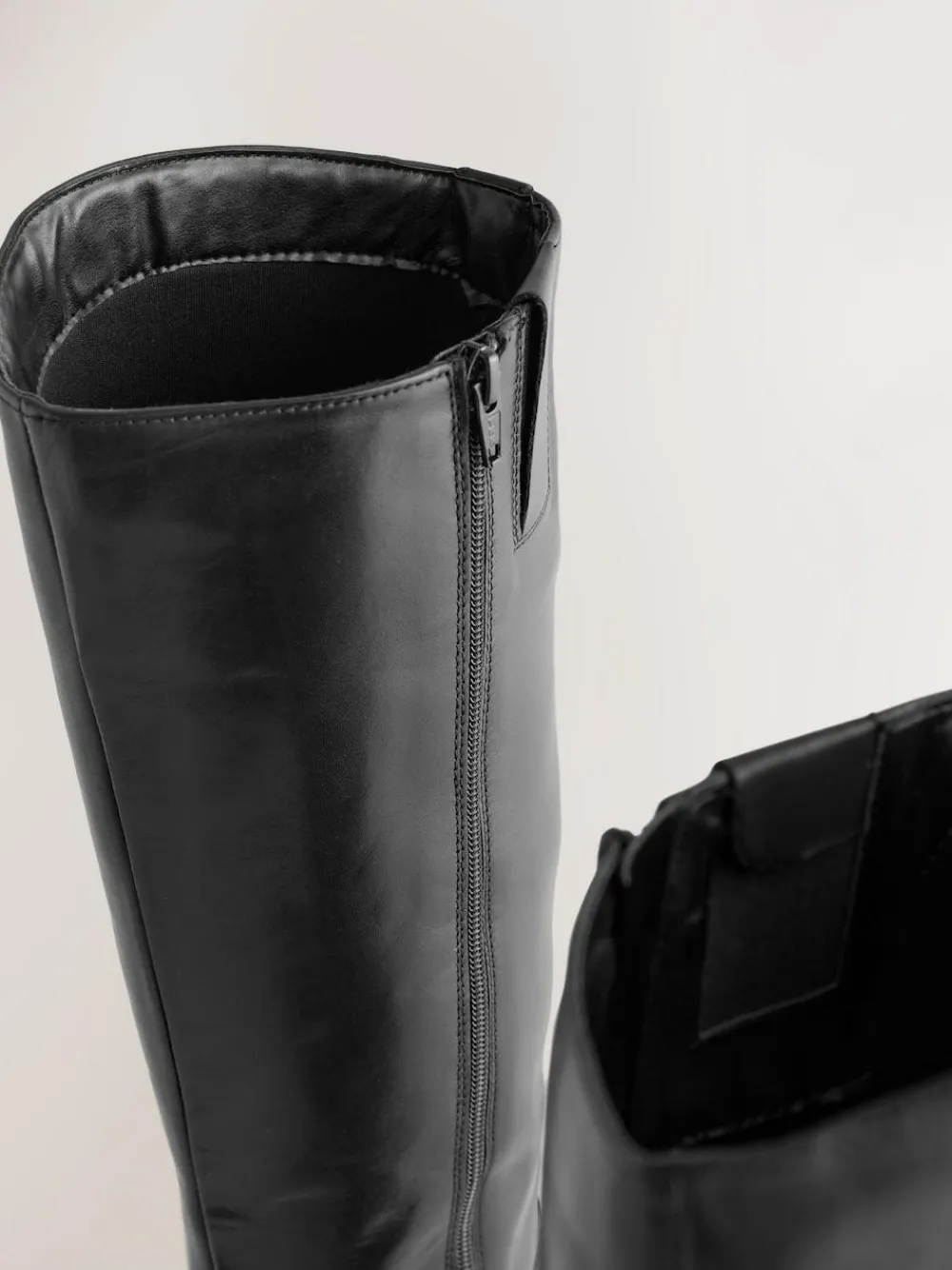 Hot Next Extra Wide Fit Forever Comfort® Flat Riding Boots Black Leather