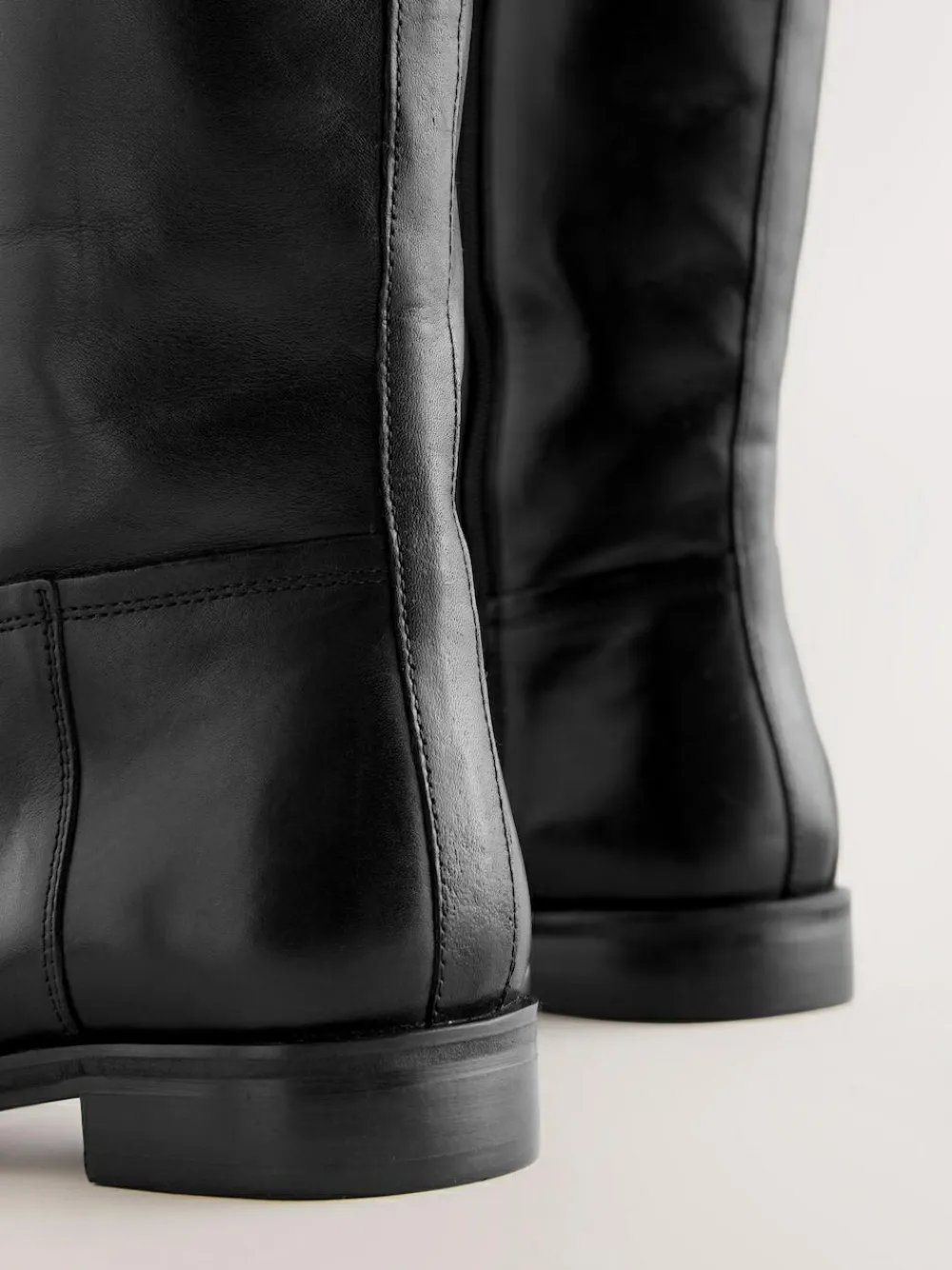 Hot Next Extra Wide Fit Forever Comfort® Flat Riding Boots Black Leather