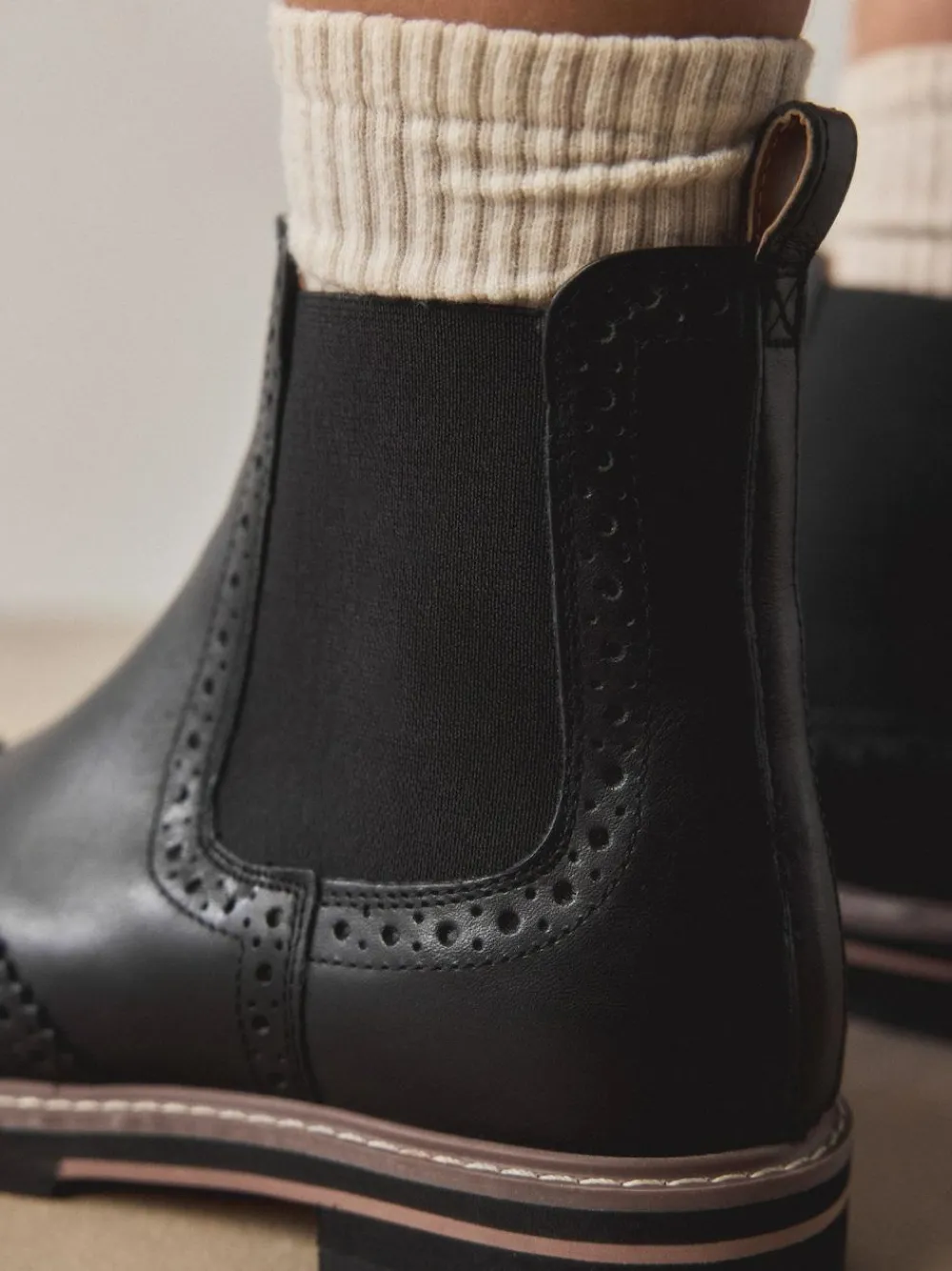 Next Forever Comfort® Brogue Detail Chelsea Boots^Women Boots & Wellies|Boots