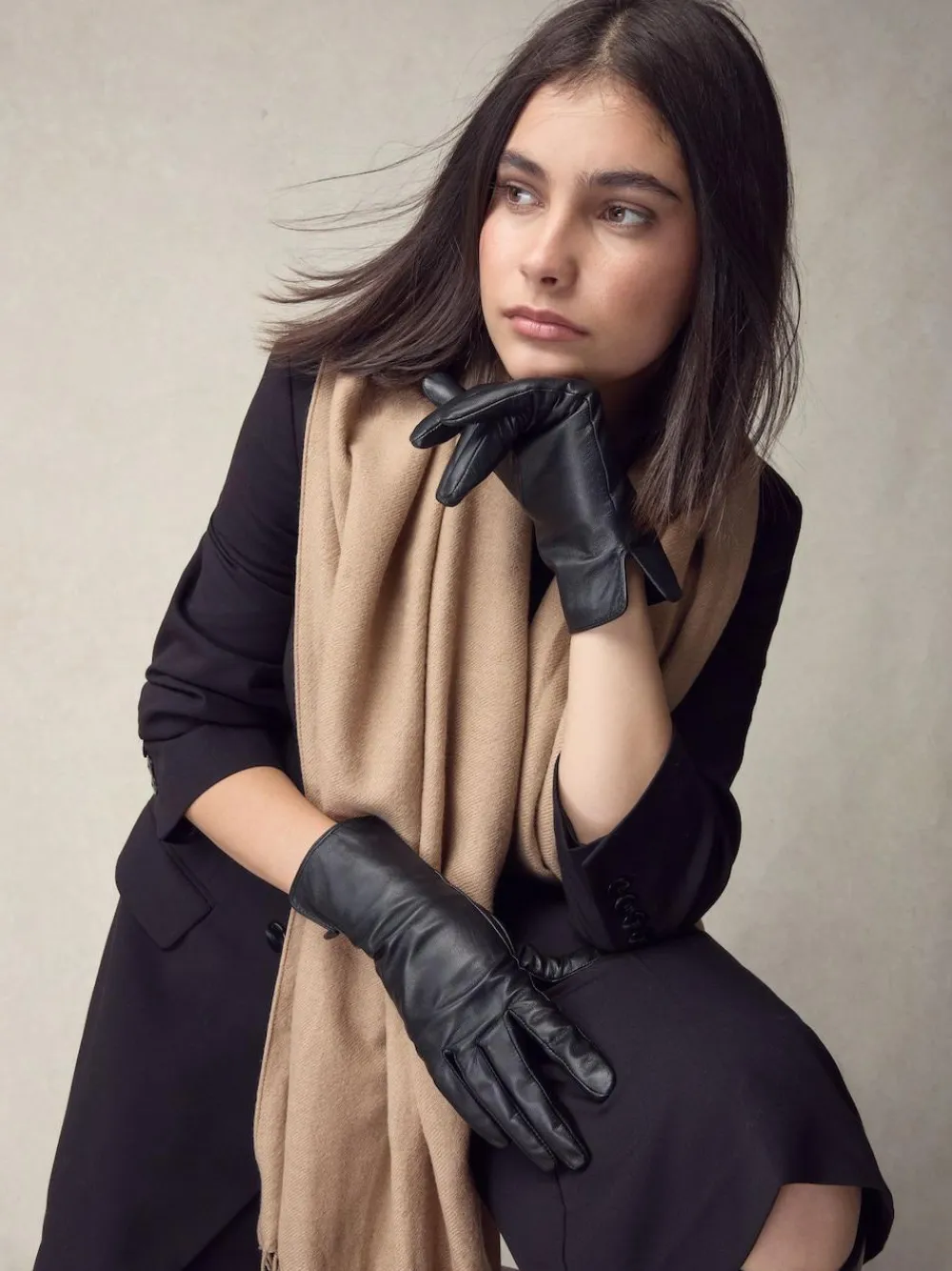 Next Black Leather Gloves^Women Hats, Gloves & Scarves|Hats, Gloves & Scarves