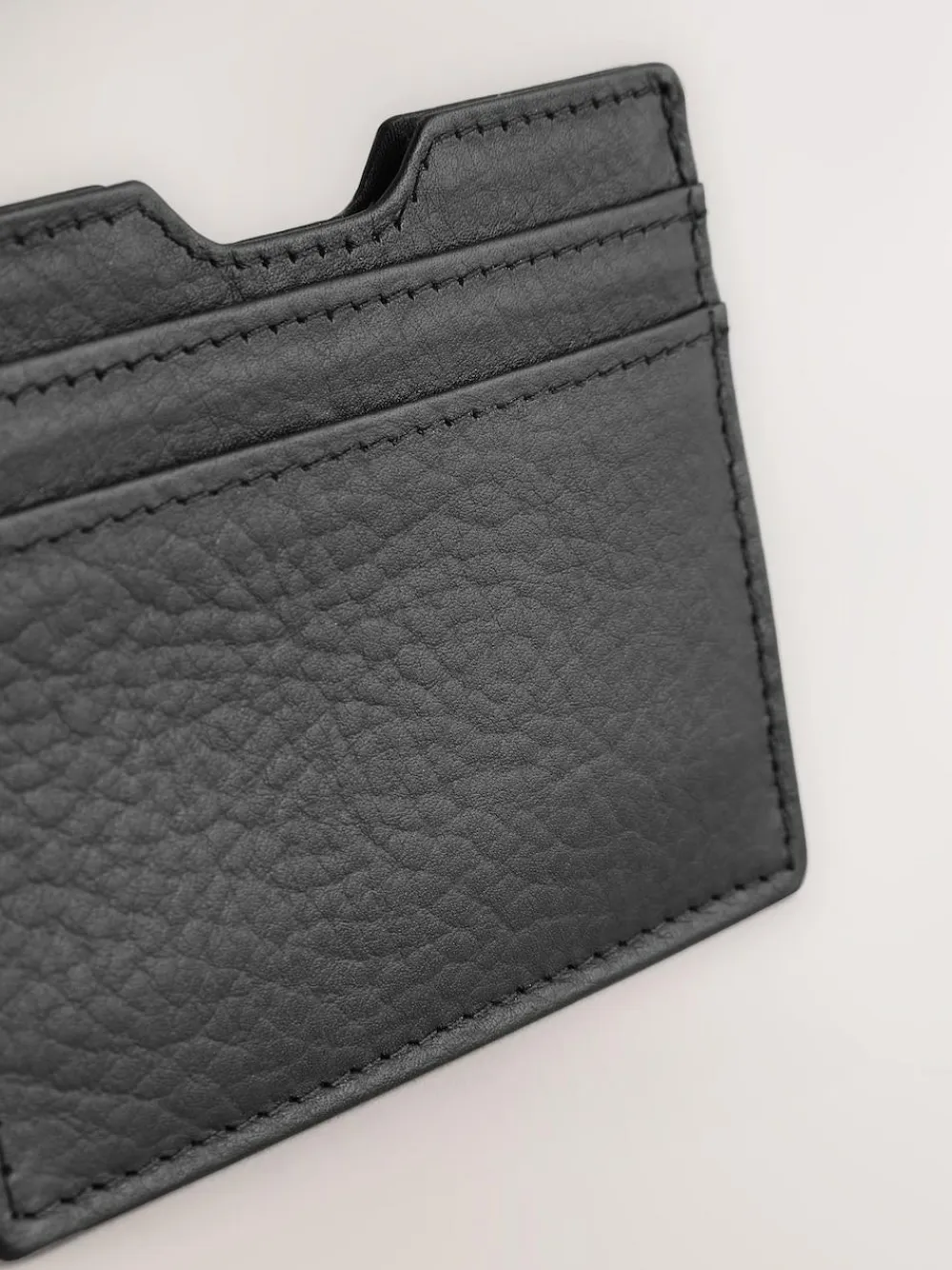 Next Black Leather Grainy Card Holder^ Wallets