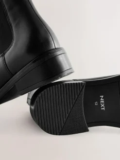 Clearance Next Black Leather Heeled Chelsea Boots