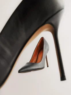 Next Leather Point Toe Court Shoes^Women Wide Fit & Extra Wide Fit|Heels