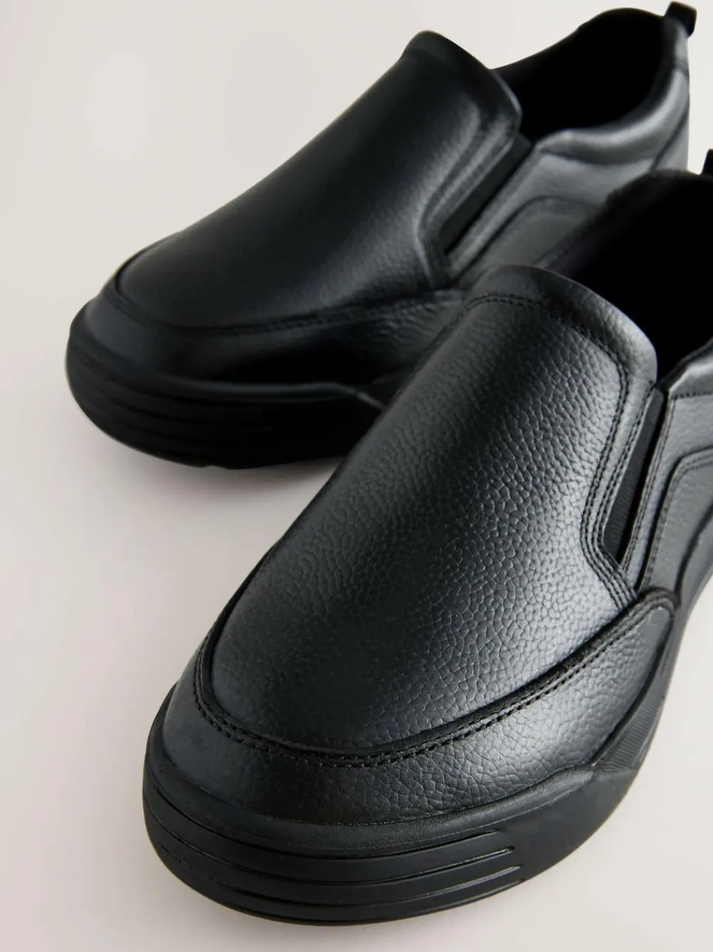 Next Black Leather Slip On School Loafers^BOY School Shoes|Boys Shoes