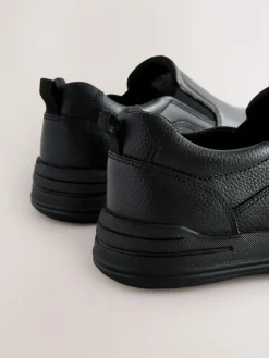 Next Black Leather Slip On School Loafers^BOY School Shoes|Boys Shoes