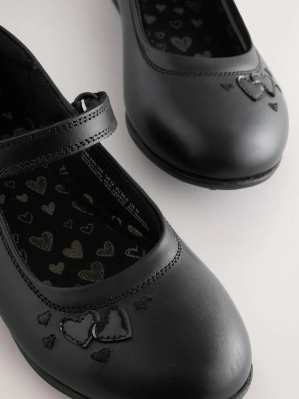Next Black Leather Standard Fit (F) Mary Jane School Shoes^ Shoes